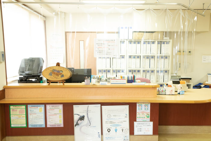 受付飛沫感染防止カーテン